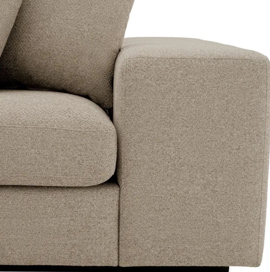 Casa Padrino Luxus Ecksofa mit Kissen Grau / Schwarz 380 x 200 x H. 90 cm - Wohnzimmer Sofa - Hotel Sofa - Wohnzimmer Möbel - Hotel Möbel - Luxus Möbel - Luxus Qualität