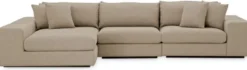 Casa Padrino Luxus Ecksofa mit Kissen Grau / Schwarz 380 x 200 x H. 90 cm - Wohnzimmer Sofa - Hotel Sofa - Wohnzimmer Möbel - Hotel Möbel - Luxus Möbel - Luxus Qualität
