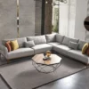 Casa Padrino Luxus Ecksofa mit verstellbaren Rückenlehnen Grau / Braun 325 x 295 x H. 97 cm - Wohnzimmer Sofa mit Schlaffunktion - Wohnzimmer Möbel - Luxus Möbel - Luxus Einrichtung
