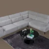 Casa Padrino Luxus Ecksofa mit verstellbaren Rückenlehnen Grau / Schwarz 330 x 240 cm