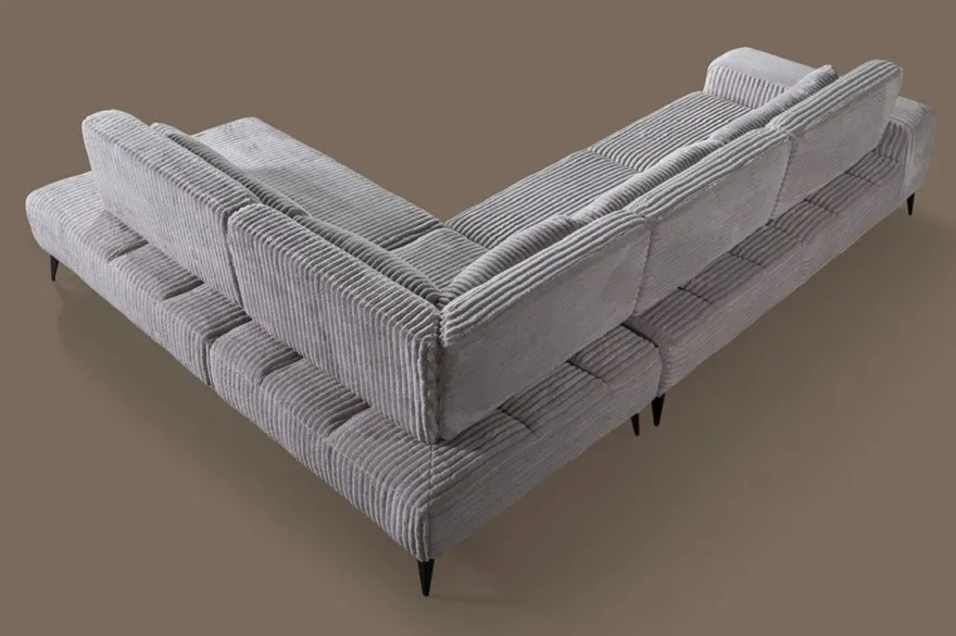 Casa Padrino Luxus Ecksofa mit verstellbaren Rückenlehnen Grau / Schwarz 330 x 240 cm