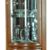 Casa Padrino Luxus Eckvitrine Braun 40 x 45 x H. 212 cm - Massivholz Eckschrank - Wohnzimmerschrank - Luxus Massivholz Wohnzimmer Möbel