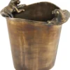 Casa Padrino Luxus Edelstahl Weinkühler mit 2 Messing Tragegriffen Vintage Messingfarben 25,5 x 25,5 x H. 23 cm - Hotel Restaurant Gastronomie Accessoires Panther