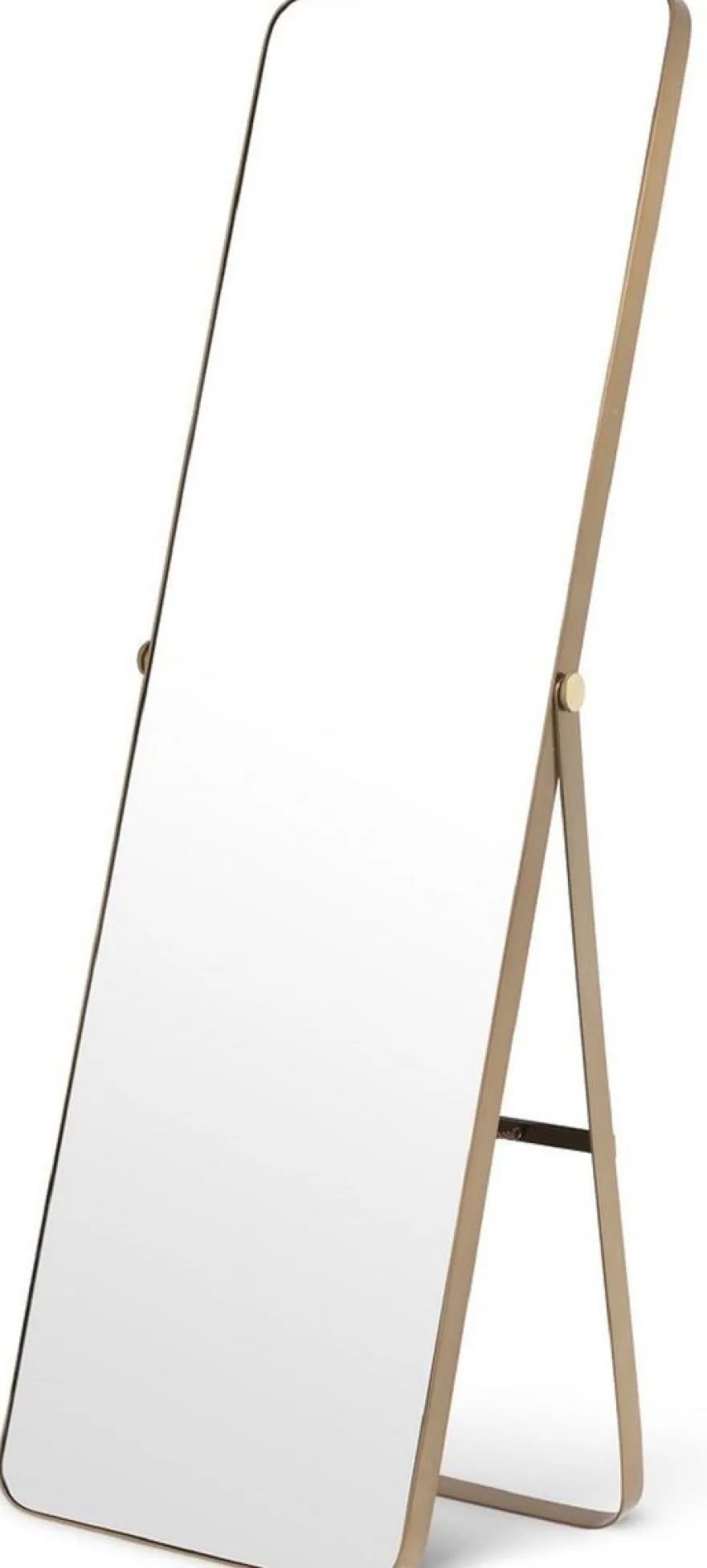 Casa Padrino Luxus Edelstahl Standspiegel Messingfarben 53 x 45 x H. 157 cm - Schlafzimmer Spiegel - Schlafzimmer Möbel - Luxus Kollektion