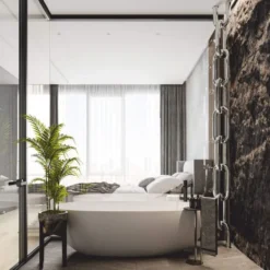 Casa Padrino Luxus Edelstahl Heizung in Kettenform Silber H. 230 cm