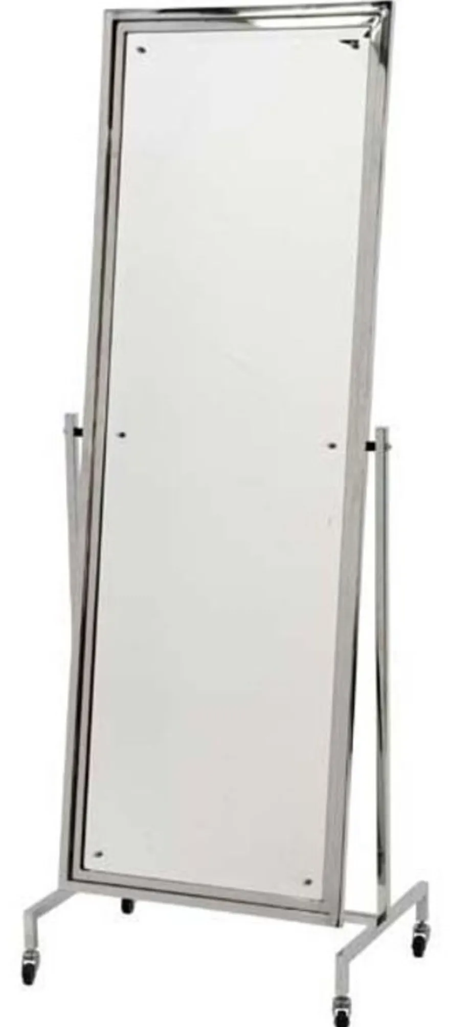 Casa Padrino Luxus Edelstahl Standspiegel 63 x H. 171 cm - Designer Spiegel