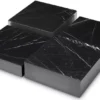 Casa Padrino Luxus Edelstahl Couchtisch Set mit Marmor Tischplatten Bronze / Schwarz - Wohnzimmer Möbel - Luxus Möbel - Luxus Kollektion