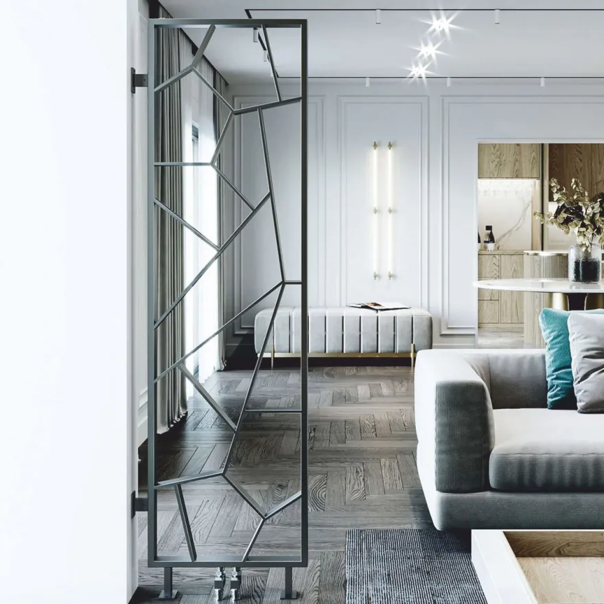 Casa Padrino Luxus Edelstahl Heizung Grau H. 180 cm - Luxus Heizkörper