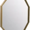 Casa Padrino Luxus Edelstahl Wandspiegel Messing 97 x 4 x H. 90 cm - Wohnzimmer Spiegel - Schlafzimmer Spiegel - Garderoben Spiegel - Luxus Möbel - Luxus Einrichtung