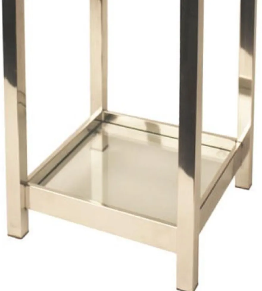 Casa Padrino Luxus Edelstahl Schirmständer Silber 30 x 30 x H. 70 cm - Luxus Accessoires