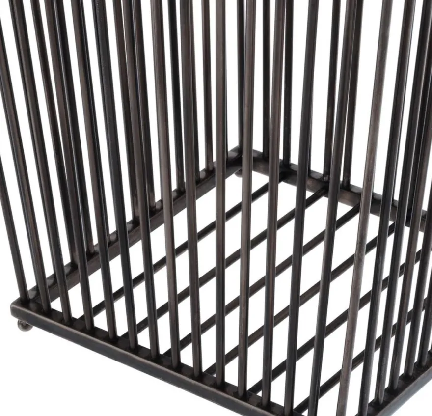 Casa Padrino Luxus Edelstahl Wäschekorb Bronze 30 x 30 x H. 40,5 cm - Luxus Kollektion