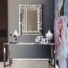 Casa Padrino Luxus Edelstahl Konsole mit Glasplatten Silber 160 cm - Luxus Möbel