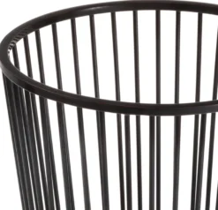 Casa Padrino Luxus Edelstahl Wäschekorb Bronze Ø 30 x H. 40,5 cm - Luxus Badezimmer Accessoires