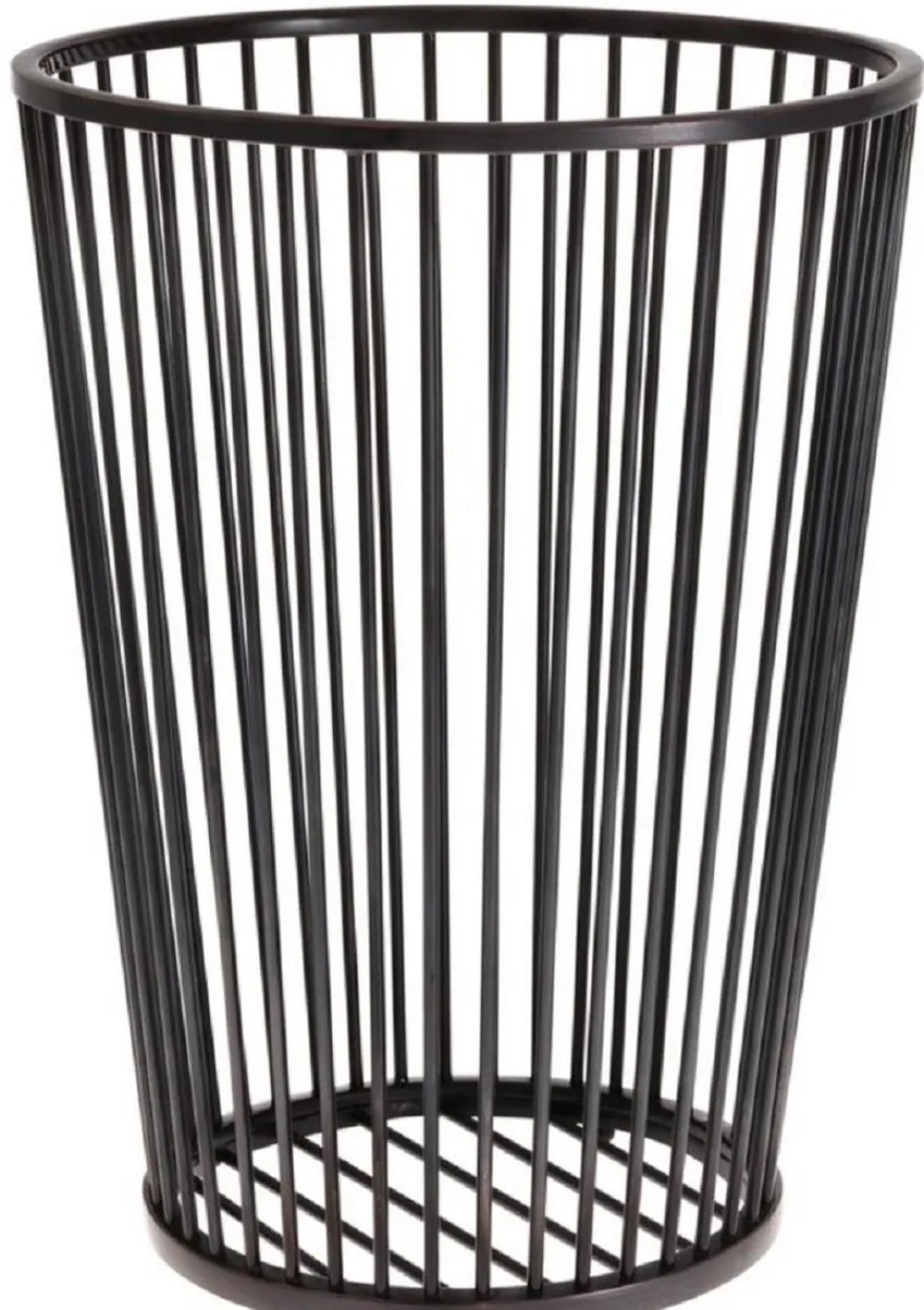Casa Padrino Luxus Edelstahl Wäschekorb Bronze Ø 30 x H. 40,5 cm - Luxus Badezimmer Accessoires