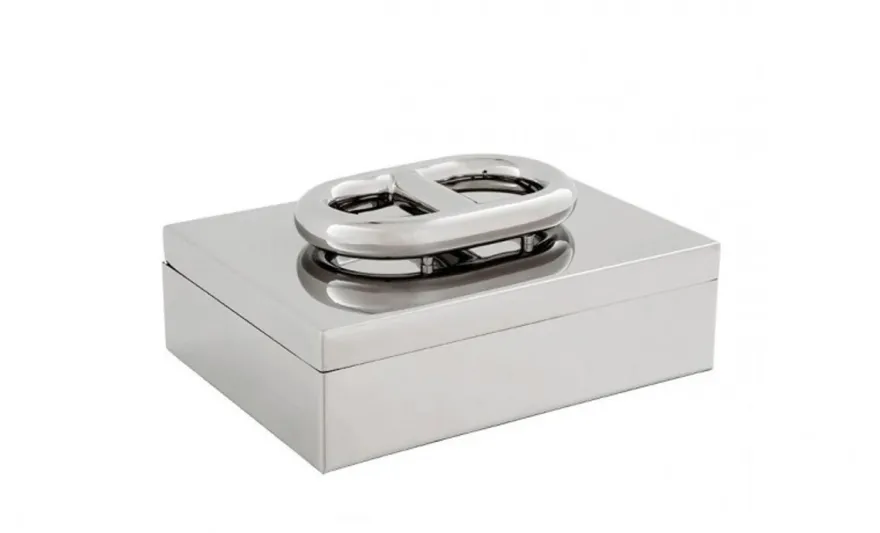 Casa Padrino Luxus Edelstahl Beauté Box Silber 28 x 21 x H. 12 cm - Hotel Kollektion