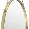 Casa Padrino Luxus Edelstahl Wandspiegel Messing Ø 65 x 3 x H. 97 cm - Garderoben Spiegel - Wohnzimmer Spiegel - Schlafzimmer Spiegel - Luxus Kollektion