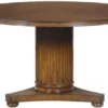Casa Padrino Luxus Eichenholz Esstisch Braun Ø 135 x H. 78 cm - Massivholz Esszimmermöbel