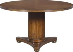 Casa Padrino Luxus Eichenholz Esstisch Braun Ø 135 x H. 78 cm - Massivholz Esszimmermöbel