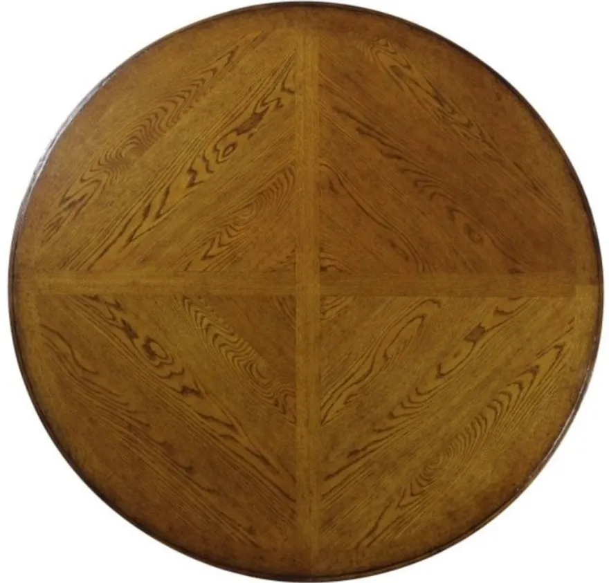 Casa Padrino Luxus Eichenholz Esstisch Braun Ø 135 x H. 78 cm - Massivholz Esszimmermöbel