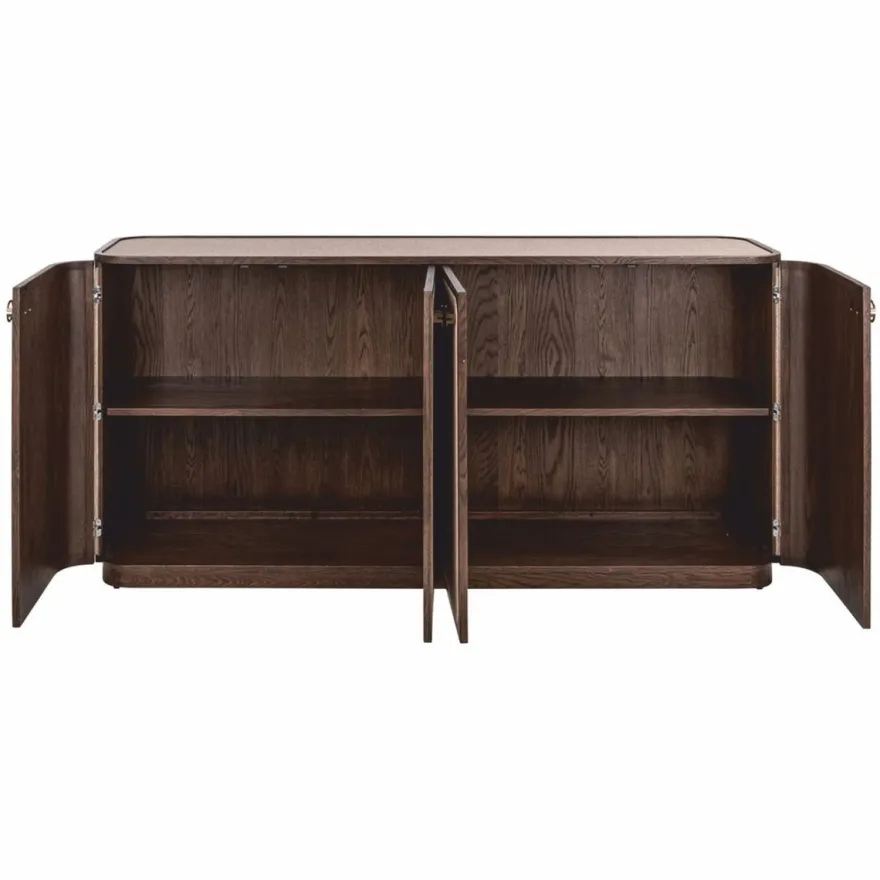 Casa Padrino Luxus Eichenholz Sideboard mit 4 Türen Braun 180 cm - Luxus Möbel