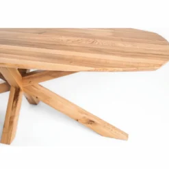 Casa Padrino Luxus Eichenholz Esstisch Naturfarben 220 cm - Massivholz Küchentisch - Esszimmer Möbel