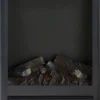 Casa Padrino Luxus Elektro Einbaukamin Schwarz 47 x 20,5 x H. 66,5 cm - Wohnzimmer Deko LED Kamin mit Fernbedienung - Wohnzimmer Möbel - Luxus Möbel - Luxus Elektro LED Einbaukamine
