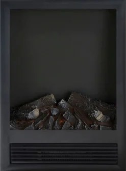 Casa Padrino Luxus Elektro Einbaukamin Schwarz 47 x 20,5 x H. 66,5 cm - Wohnzimmer Deko LED Kamin mit Fernbedienung - Wohnzimmer Möbel - Luxus Möbel - Luxus Elektro LED Einbaukamine