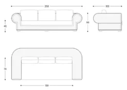 Casa Padrino Luxus 3er Gartensofa Creme / Beige / Weiß / Braun 258 cm