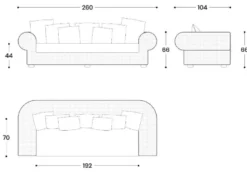 Casa Padrino Luxus 3er Gartensofa Naturfarben / Braun 260 cm