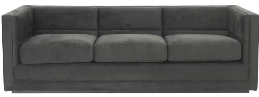 Casa Padrino Luxus 3er Sofa Anthrazitgrau 231 x 86 x H. 73,5 cm - Luxus Wohnzimmer Sofa