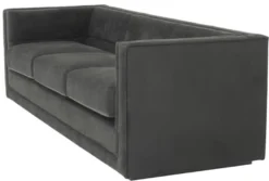 Casa Padrino Luxus 3er Sofa Anthrazitgrau 231 x 86 x H. 73,5 cm - Luxus Wohnzimmer Sofa