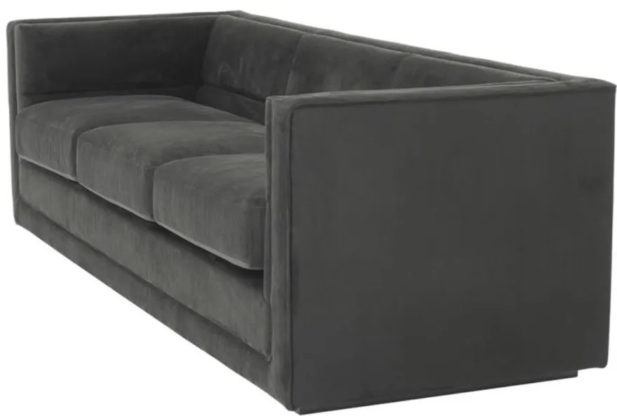 Casa Padrino Luxus 3er Sofa Anthrazitgrau 231 x 86 x H. 73,5 cm - Luxus Wohnzimmer Sofa