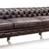 Casa Padrino Luxus 6er Sofa Braun 410 x 120 x H. 77 cm - Chesterfield Möbel