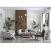 Casa Padrino Luxus 3er Sofa Grau / Braun 240 cm - Wohnzimmer & Hotel Möbel