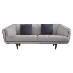 Casa Padrino Luxus 3er Sofa Grau / Braun 240 cm - Wohnzimmer & Hotel Möbel