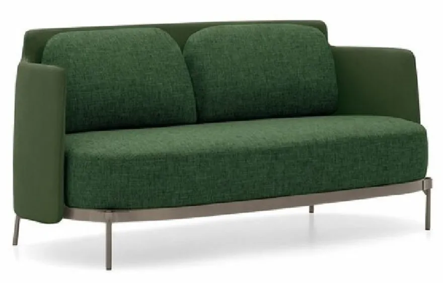 Casa Padrino Luxus 2er Sofa Grün / Bronze 160 cm - Wohnzimmer & Hotel Möbel
