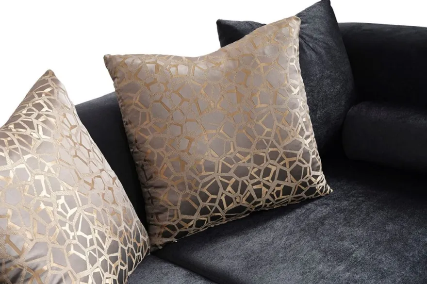 Casa Padrino Luxus 3er Sofa Schwarz / Silber - Elegantes Wohnzimmer Sofa - Luxus Wohnzimmer Möbel - Luxus Kollektion