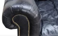Casa Padrino Luxus 6er Sofa Schwarz 410 x 120 x H. 77 cm - Chesterfield Möbel