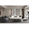 Casa Padrino Luxus 4er Sofa Weiß / Schwarz 280 cm - Wohzimmer & Hotel Möbel