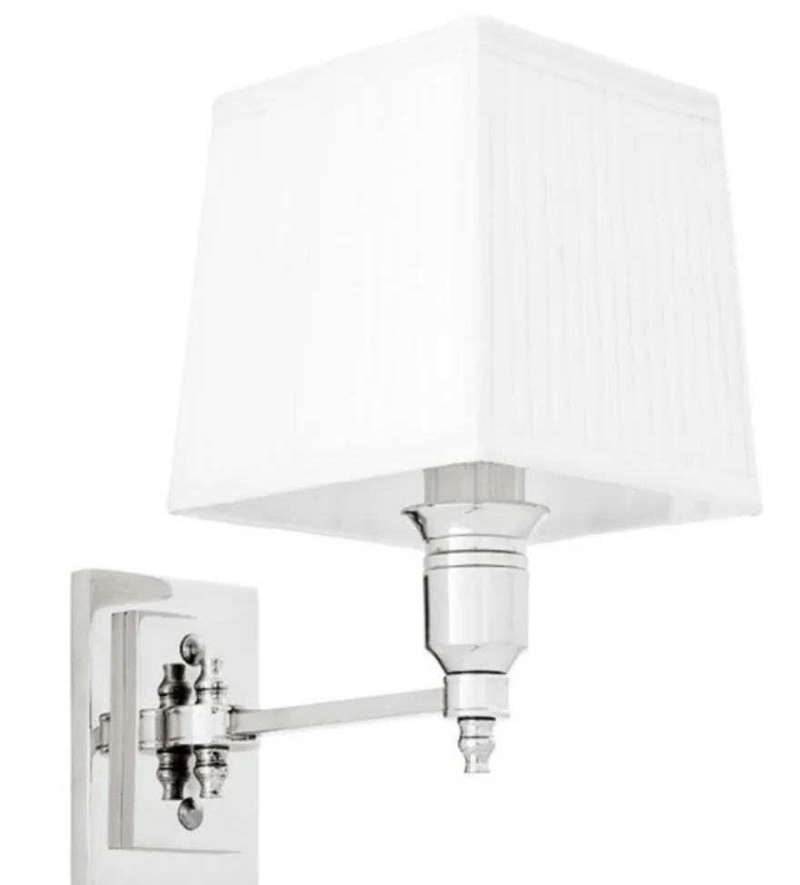 Casa Padrino Luxus 1er Wandleuchte Nickel - Luxus Qualität