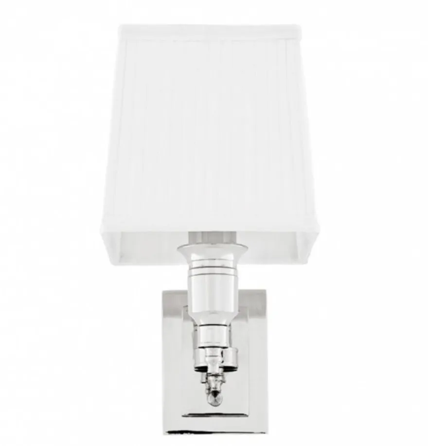 Casa Padrino Luxus 1er Wandleuchte Nickel - Luxus Qualität