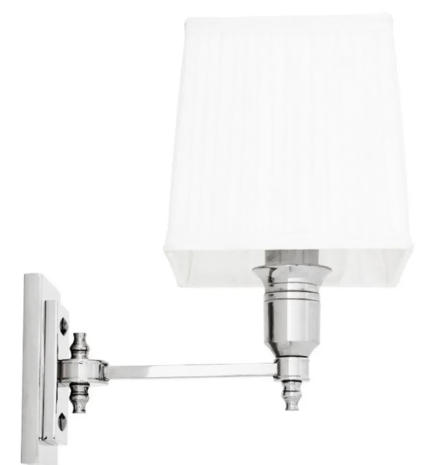 Casa Padrino Luxus 1er Wandleuchte Nickel - Luxus Qualität