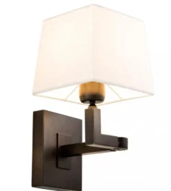 Casa Padrino Luxus 1er Wandleuchte Bronze mit Schwenkarm - Massive Ausführung aus Messing & Eisen - 15 x 22,5-30 x 28 cm