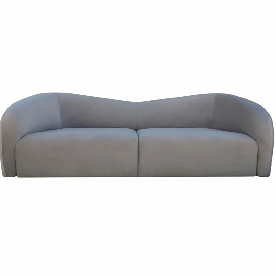 Casa Padrino Luxus 3er Wohnzimmer Sofa Grau 238 cm - Wohnzimmer Interior