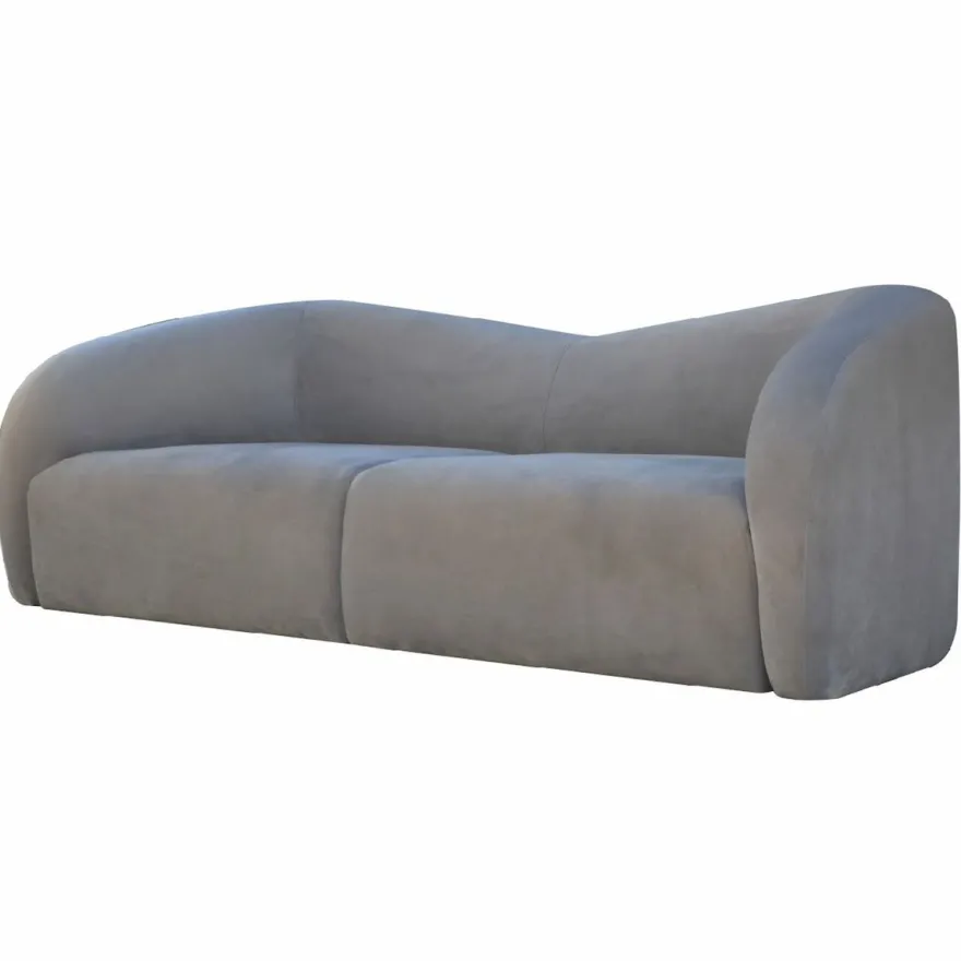 Casa Padrino Luxus 3er Wohnzimmer Sofa Grau 238 cm - Wohnzimmer Interior