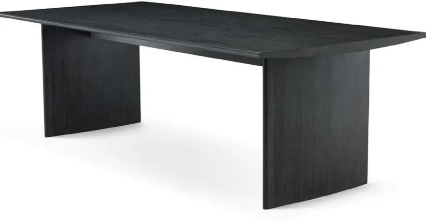 Casa Padrino Luxus Esstisch Anthrazitgrau 230 x 110 x H. 76 cm - Massivholz Küchentisch - Rechteckiger Esszimmertisch - Luxus Esszimmer Möbel