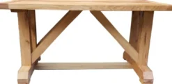 Casa Padrino Luxus Esstisch aus massivem Eichenholz 150 x 90 x 76 cm - Schwere Ausführung