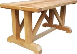 Casa Padrino Luxus Esstisch aus massivem Eichenholz 150 x 90 x 76 cm - Schwere Ausführung