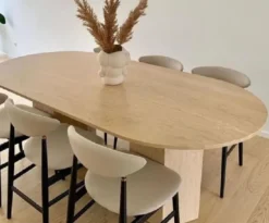 Casa Padrino Luxus Esstisch Beige 230 x 100 x H. 74 cm - Ovaler Travertin Naturstein Esszimmertisch - Esszimmer Möbel - Travertin Möbel - Luxus Möbel - Luxus Einrichtung