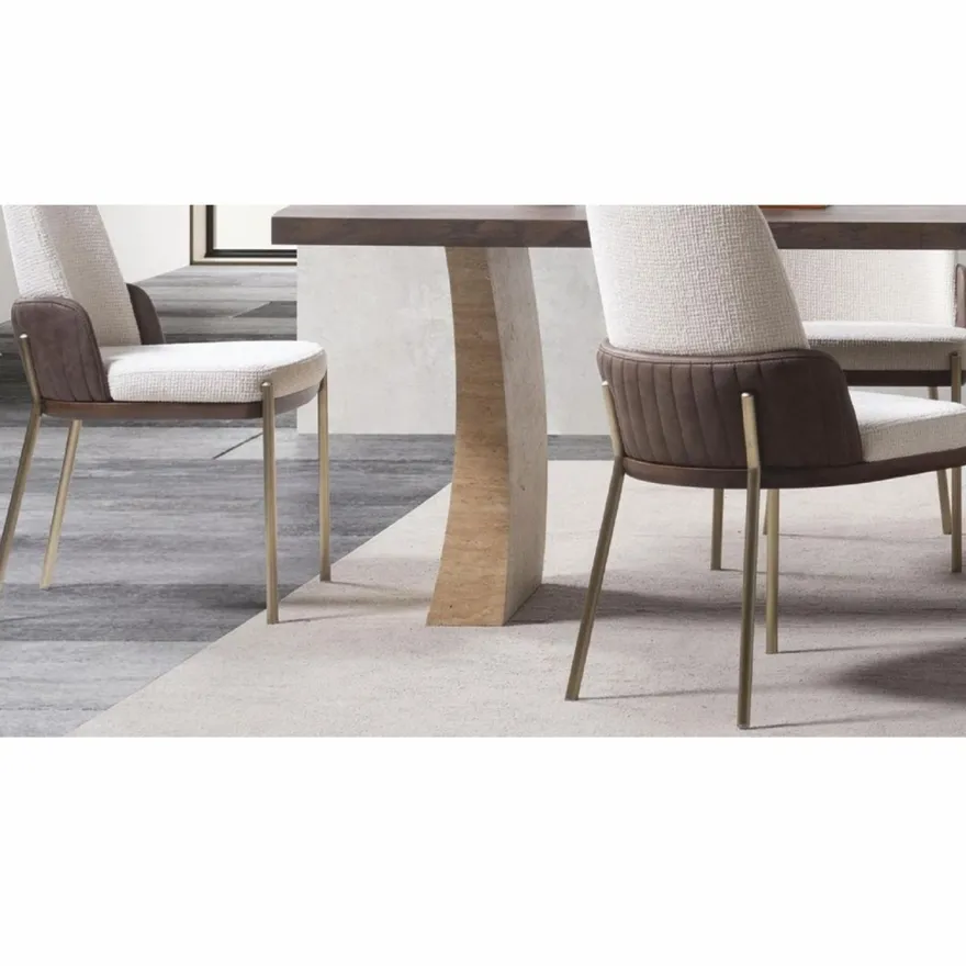 Casa Padrino Luxus Esstisch Braun / Beige 208 cm - Hotel & Esszimmer Möbel